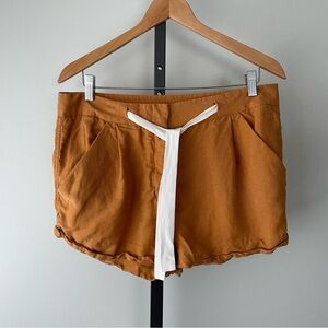 Wilfred Allegra Burnt Orange Linen Shorts Size 10